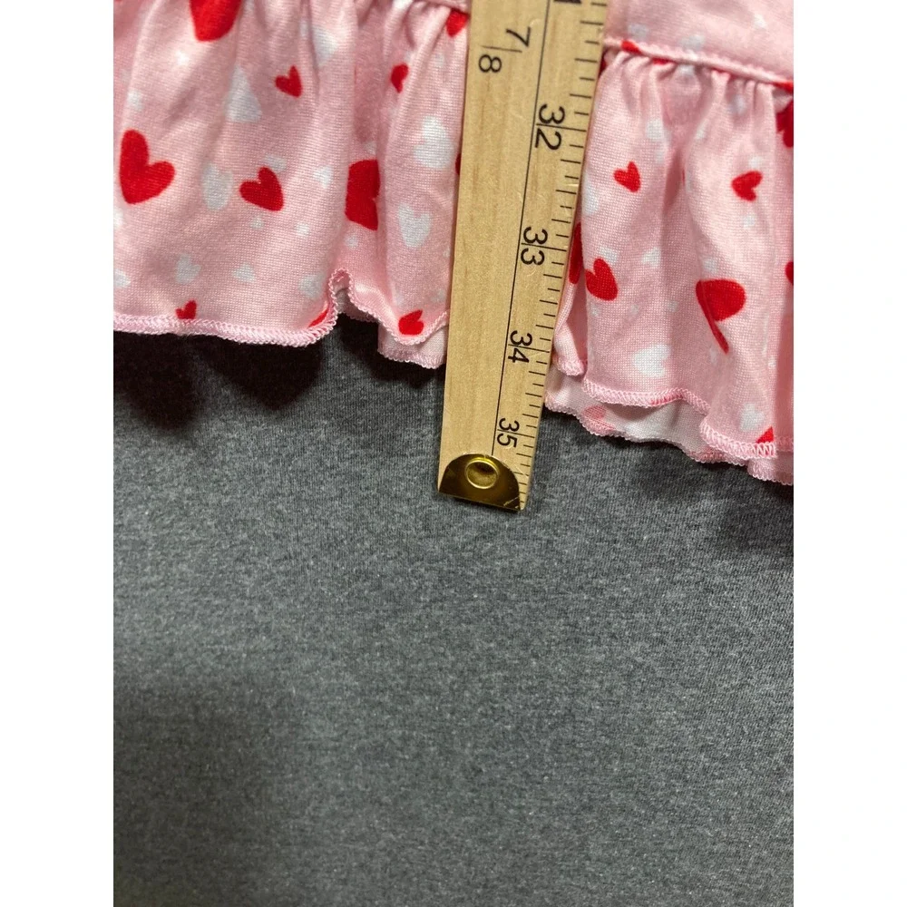 Rene Rofe Womens Pink Heart Print 2pc Chemise and Robe Set Large 517817